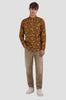 LT BROWN W/ PRINTED FLOWERS