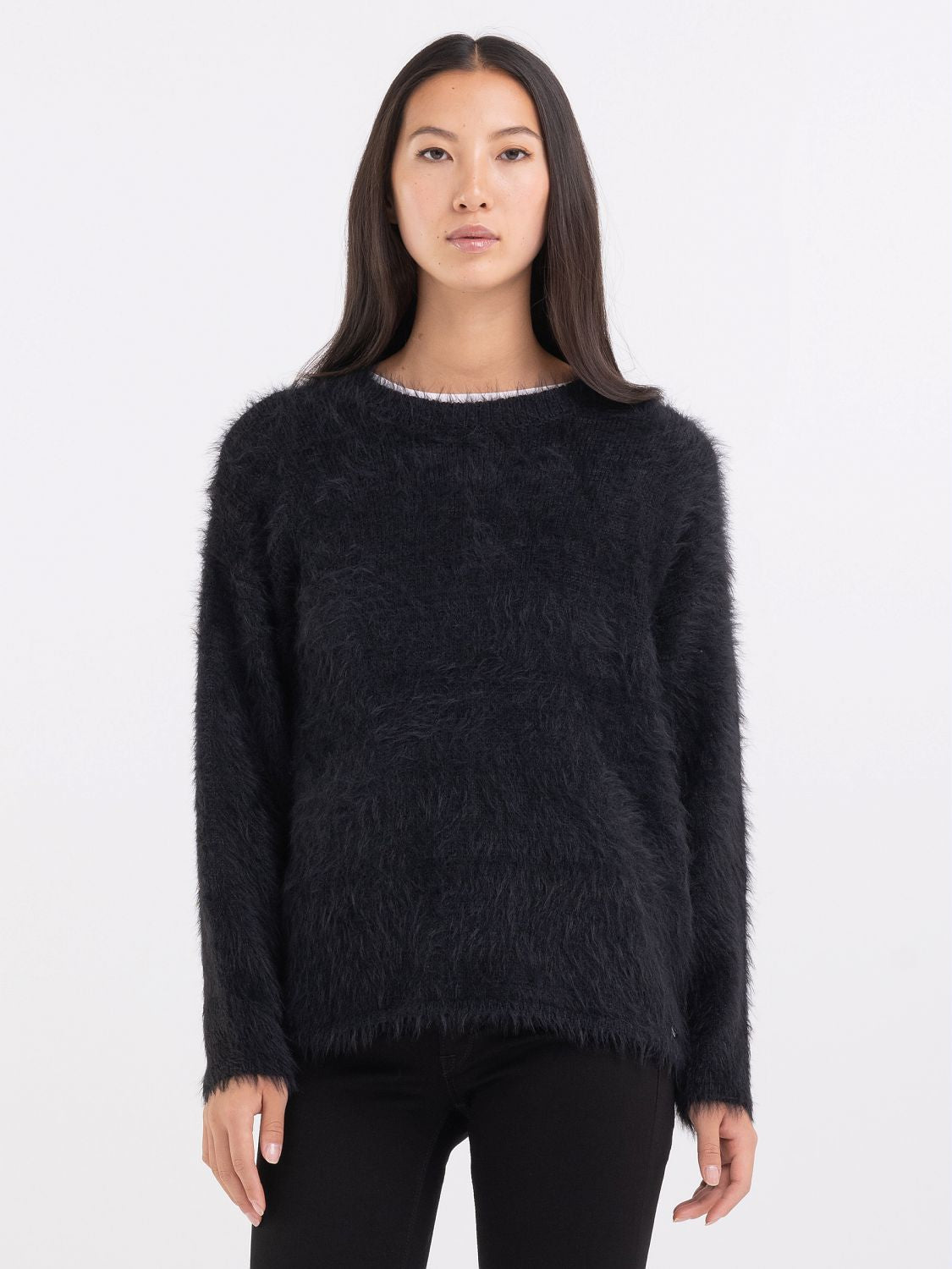 Hairy Yarn Knit - Black
