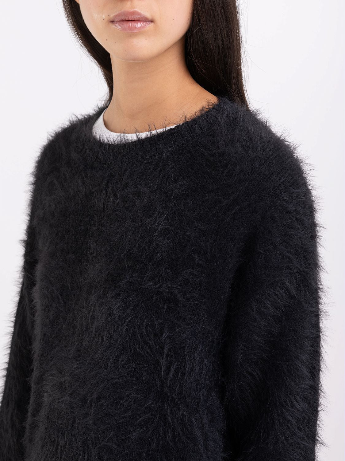 Hairy Yarn Knit - Black