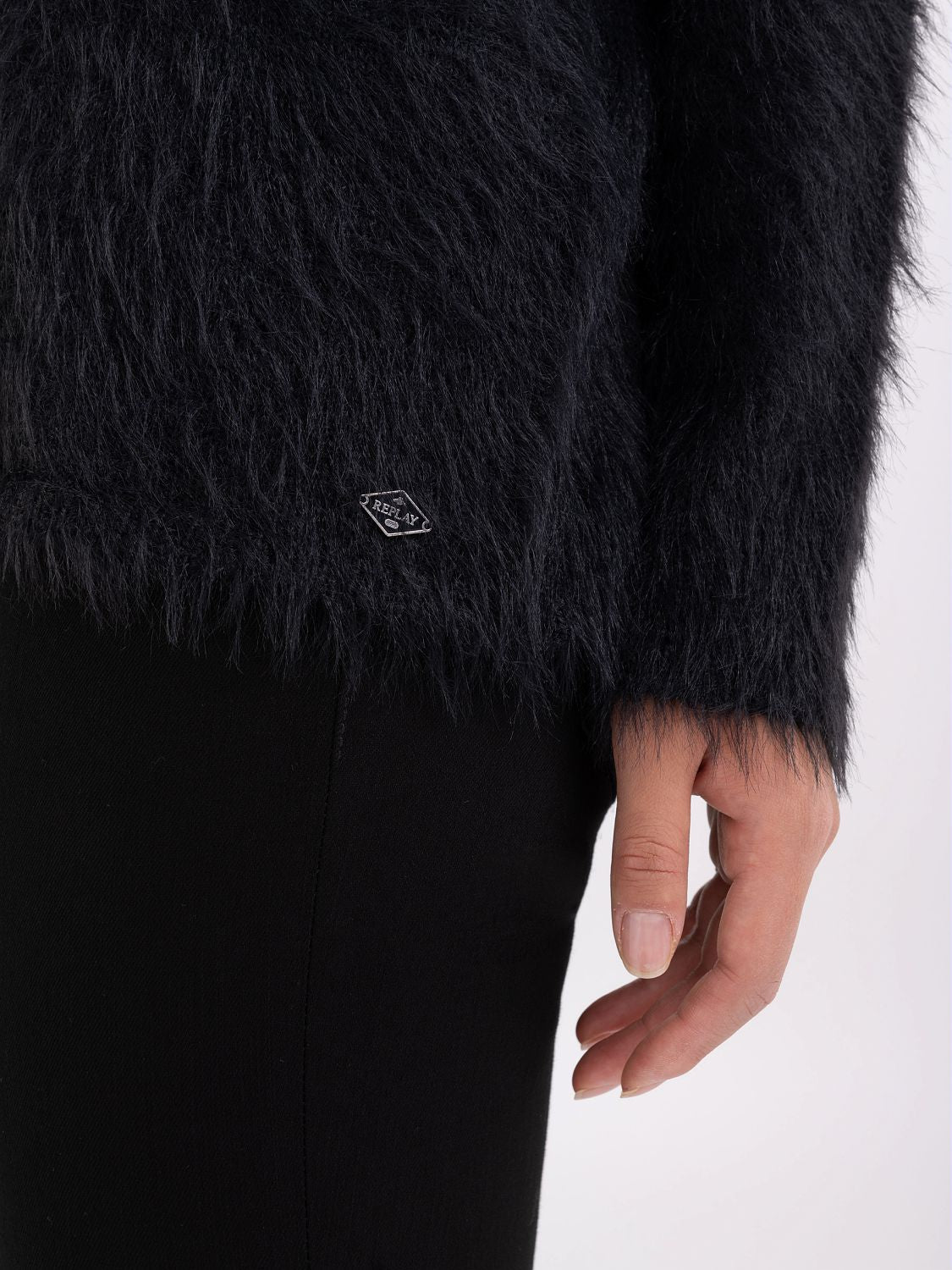 Hairy Yarn Knit - Black