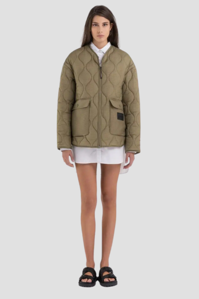 QUILTED POCKET PUFFER JACKET