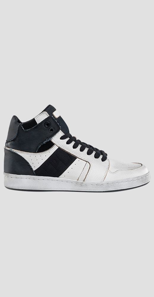 MEN'S MID CUT LEATHER SNEAKERS