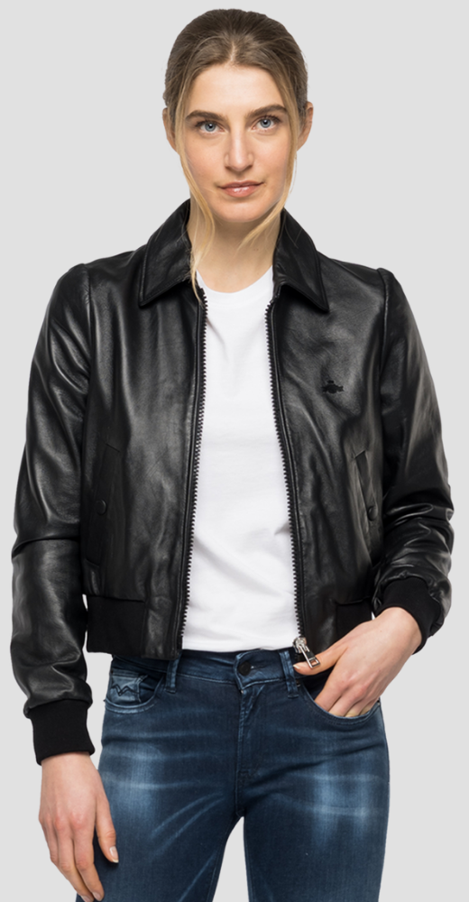 LEATHER JACKET WITH POCKETS