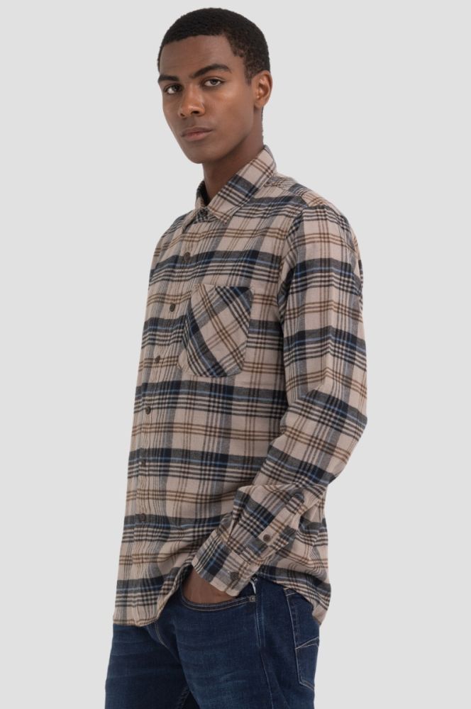 CHECKED LIGHT COTTON FLANNEL